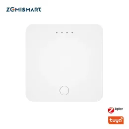 التحكم في Zemismart Tuya Zigbee 3.0 Hub Zigbee Gateway Smart Home Bridge with Network Cable Socket Connection Smart Life Control