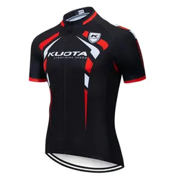 Cykeltröja sätter 2023 Kuota Short Sleeve Men Set Breattable Mtb Maillot Ciclismo Outdoor Sports Bib Pant Summer Drop Delivery Outd Otpxd