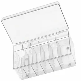 eyel Extensi Storage Box with Lid Desktop striped Lid Makeup Tool Holder for Accory Cosmetics Tools Organizer Acrylic 02GS#