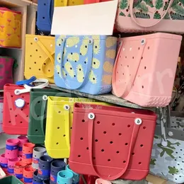 Bogg çantası büyük plaj tote yaz pvc sepet çanta moda lüks seyahat plastik alışveriş çantası debriyaj su geçirmez organizatör çanta kadın omuz çantaları 755