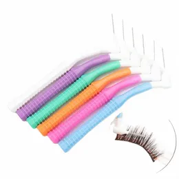 10pcs L-Shaped Mini Eyel Brush Eyel Extensi Brushes For Eye L Cleaning Mascara Wands Applicator Lip Brush Makeup Tool V9uu#