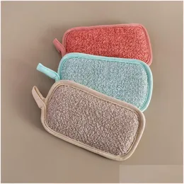إسفنجات تجوب منصات مزدوجة المطبخ سحري التنظيف Sponge Scrubber Dish Washing Washing Brush Wipe Pad Hy0244 Drop Deli OT21H