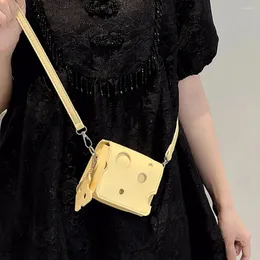 Çanta Moda Mini Kadın Çapraz El Çantaları Peynir Şeklinde Çatlaklar Sling Omuz Dilim Kolye PU DERİ KIZ ÇANTA