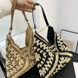 Designerka słomka worek na torba letnia torba mąpowa mączowa torba luksusowa torebki torebki na zakupy