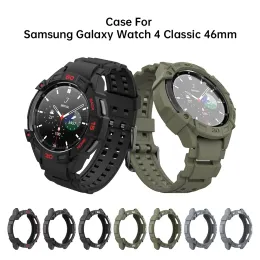 Tillbehör Sikai 2022 Nytt fall för Samsung Galaxy Watch 4 Classic 46mm TPU Shell Protector Cover Bumper Band Rand för Samsung Smart Watch