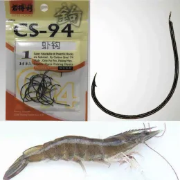 フィッシュフック10バッグ/ロットジャパンはエビを作った高炭素鋼の有刺鉄線貯水池池湖ザリガニのエビのフック釣りのタックル