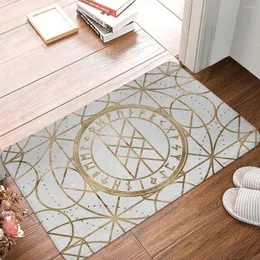 カーペットバイキングバイキングバイキングバスノンスリップカーペットウェブWYRD THE MATRIX FATE PASTEL GOLD FLANNEL MAT ENTRAWER DOOR DOOROMAT HOME DECOR RUG