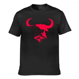 T-shirt da uomo Bull Bear T-shirt grafica blu scuro T-shirt da uomo estiva serigrafata a mano con stampa tentacoli T-shirt O-collo