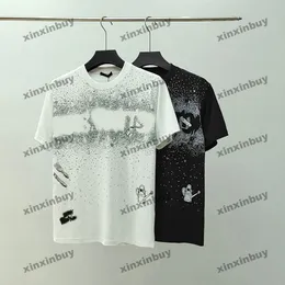 xinxinbuy Männer Designer T-Shirt 2024 Italien Mixed Tools Briefdruck Kurzarm Baumwolle Frauen Grau Schwarz Aprikose S-3XL