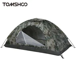 Tomshoo 1/2 Person Ultralight Camping Tent Single Layer Portable Trekking Tent Anti-UV Coating Upf 30 för utomhusstrandfiske 240312