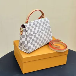 Designer White Checkered torebka z frędzlami, stylowe torby na torbę crossbody, mini torba