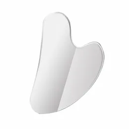 1pcs Stainl Steel Gua sha مكشفية مذيع للوجه جسم العنق Gua أداة تدليك الوجه العناية بالبشرة Gua Board Face Massager E6CD#