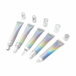 20g Laser Sier Plastic Lip Balm Lipgloss Eye Cream Refillable Ctainer 20ml Lipstick Squeeze Tube Empty Soft Bottle Y5HR#