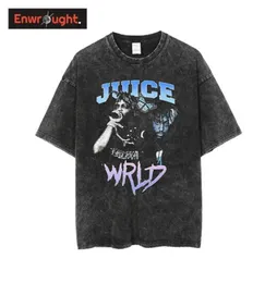 Cool Hip Hop Tshirts Men Rap Star Juice WRLD Graphic Tops Tees Streetwear Fashion Retro T Shirt for Men039s and Women039s C8703830