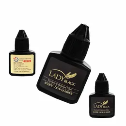 10 ml Korea Lady Black Lim Eyel Extensis Lim med förseglad påse Låg Irritati Fast Dry False L -lim Makeup Tools E811#