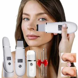 Ultrasic Peeling Removedor Blackhead Facial Scrubber Facial Pá Limpeza Profunda Face Lifting Remoção Pore Acne EMS Lift M5lm #