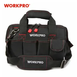 WorkPro 12 Tools Väskor 600D Polyester Waterproof Travel Handväskor Robusta väskor 240313