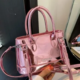 Evening Bags 2024 Fashion Women Gold Silver Pink Green Shoulder Designer Lady Small Handbags And Purses Patent Leather Clutch