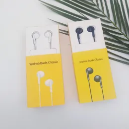 Earphones Realme Buds Classic Earphone 3.5MM InEar Wired Headset With Mic For Realme GT 2 NEO 9 8 7 6i 6S Pro Narzo 20 30 Pro Q2 Q2i Q3i