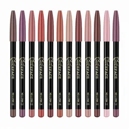 Zestaw wkładki do ust Matte Lip Liner Zestaw 2-w-1 Matte Up Lip Lip Lips Ołówki 12pcs 12 kolorów Pencil Makeup Prezent L1Qi#