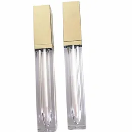 10/25/50pcs شكل مربع LID 6ML CATHERER LIP GLOSS BASE TUBE صافية