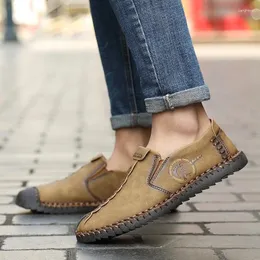 Casual skor Bekväm högkvalitativ mode Soft Homme Ankel Non-Slip Flats Moccasin Trend Plus Size 38-47