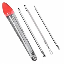 3 stücke Mitesser Pickel Akne Remover Tool Spo für Gesichtsreinigung Hautpflege Akne Pinzette Comede Blemish Extractor Nadel s7Oa #