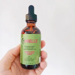 Treatments Organic Mielle Rosemary Mint Scalp Hair Strengthening Oil Hair Care 59ml Nourishes Split and Dry Scalp Suitable for All Hair