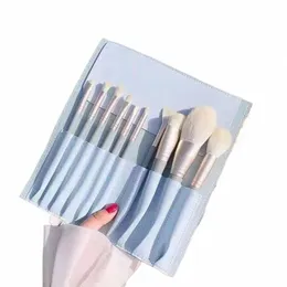 10st mini matt makeup borstar set trähandtag ögonskugga ögonbryn fundati rodna lösa pulver läppar ansikte makeupverktyg v21i#