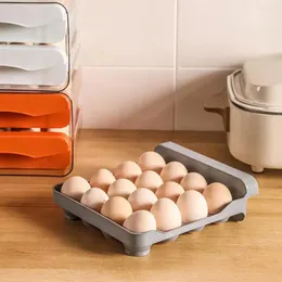 Förvaringsflaskor ägghållare kylskåp kapacitet dubbel lager med 32 rutnät transparent synlig för kök
