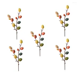 Fiori decorativi 5 rami Giocattolo per bambini Artigianato per adulti Decorazioni per alberi di Pasqua Ornamento di bambù