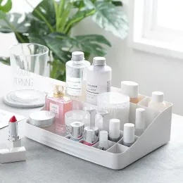 Plast skrivbord sundries förvaring makeup arrangör kosmetisk makeup borste förvaring fall hem kontor förvaringslåda
