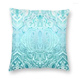 Pillow Turquoise Geometric Patterns Art Cover Two Side 3D Print Floor Case For Car Custom Pillowcase Home Decoration