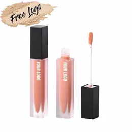 Frauen Lippenstift Schwarz Matt Lipgloss Box Bio-Lippenstift Private Label Make-up Lipgloss Großhandel n7EH #