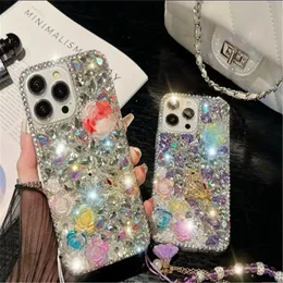 Ny designer iPhone 15 14 Pro Max 15Pro 13 12 11 15Plus Telefonfodral berömd Bling Rhinestone Mobile Back Shell Samsung S24 S23 S22 Ultra Anti-Fall Cover Case