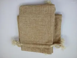 Gift Wrap 15 20 2pcs Vintage Style Handmade Jute Sacks Drawstring Bags For Jewelry/wedding/christmas Packaging Linen Pouch