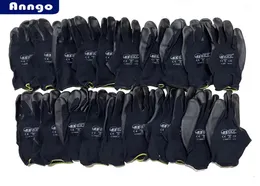 Rękawiczki robocze PU powlekane przez nitrylowe rękawiczki bezpieczeństwa dla mechaniki nylonowej bawełnianej dłoni Ochrona ręki dłoni EN388 OEM5330217