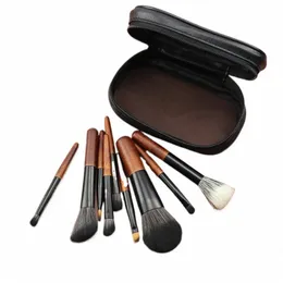 9st Proteable Makeup Brushes Set Travel Accory Mini Powder Foundati Blush Cosmetic Brush Eyeshadow Brochas Maquillaje Q17L#