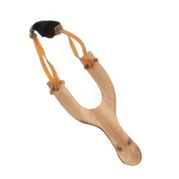Children's Wooden Slingshot Outdoor Shots Shooting Kids Sling Rubber Hunting Play Toys Tools Traditional String Xrmhg