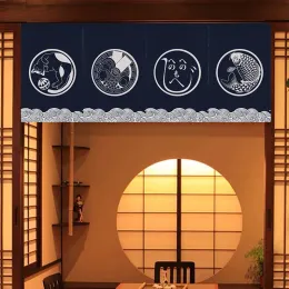 Gardiner japansk kort gardin dekorativ flagg gardin hängande gardin kök vardagsrum sovrum kommersiell dörrgardin noren