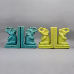 Bookends السيراميك ، زخرفة المكتبة ، حاملي الكتب ، الديكور المنزلي