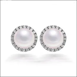 Studörhängen Pretty Simple Style Pearl Charm Earring For Women Classic Weddal Bridal Girl's Gift Fashion Trendy Jewelry