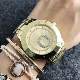 Marke Uhren Frauen Dame Mädchen Kristall Herzförmigen Stil Mode Marke Uhren Frauen Damen Mädchen Kristall Große Buchstaben Stil Metall Stahl Band Quarz Armbanduhr P40