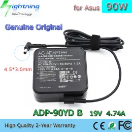 Adaptador novo genuíno original 90w 19v 4.74a 4.5*3.0mm adp90yd b adaptador para portátil para asus zenbook duo ux481fa com carregador de tomada