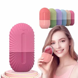 Tragbare Gesichtseiswürfelform Silice Einfrieren Gesichtsmassage Roller Schönheit Hebe Schwellung Gesichtsmassagegerät Feuchtigkeitsspendende Eisform P1PT #