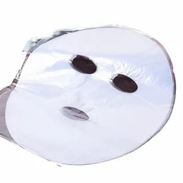 100 stücke Gesicht Kunststoff Film Vollgesichtsreiniger Maske Hals Aufkleber Papier Einweg Transparent PE Masken Wrap Gesichts Schönheit Hautpflege Z2pK #