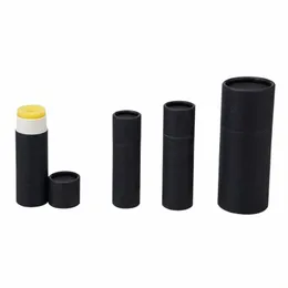 hot Sell Eco Friendly 0.4/0.6/2.1OZ Kraft Cardboard Lip Balm Ctainer 100% Biodegradable Paper Cosmetic Push Up Empty Tubes L8ea#