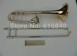 High Quality Tenor Brass Trombone Gold Plated Tapered Trombone Edward 42 B Flat Drawn Tubes Musical Instruments Trombone5591983