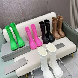 Candy Color Boots Boots Brand Autumn Winter Womens Womens Rain Boots Mens Rubber Shoes Walking Ongle Boots Casual Platfor