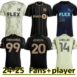 Fan ve Oyuncu Versiyonu 24 25 LAFC Futbol Formaları 2024 2025 Vela Chiellini Acosta D.Bouanga Kaye Rossi Los Angeles FC Futbol Gömlek Çocuk Kiti C.OLIVERA 888888